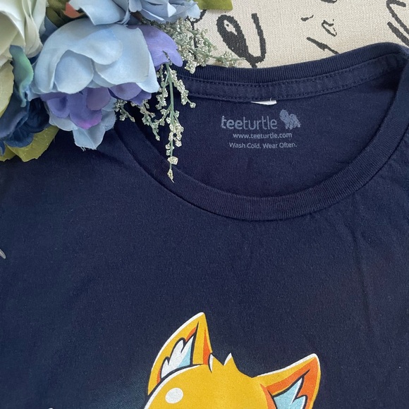 TeeTurtle Fox Sends Noods Graphic Tee Size XL - Picture 2 of 7